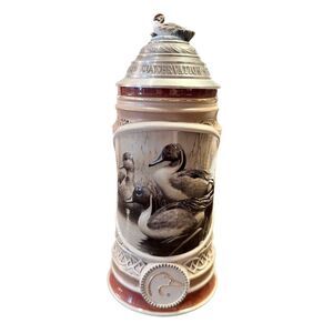 Ducks Unlimited Vintage Beer Stein Pintail Trio Waterfowl of North America Serie
